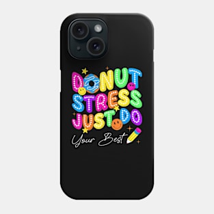 Groovy Donut Stress Best Test Day Teachers Kids Phone Case