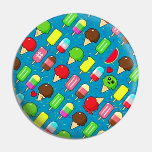 Crazy popsicles and Ice creams pattern Pin