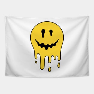 Yellow Dripping Smile Tapestry