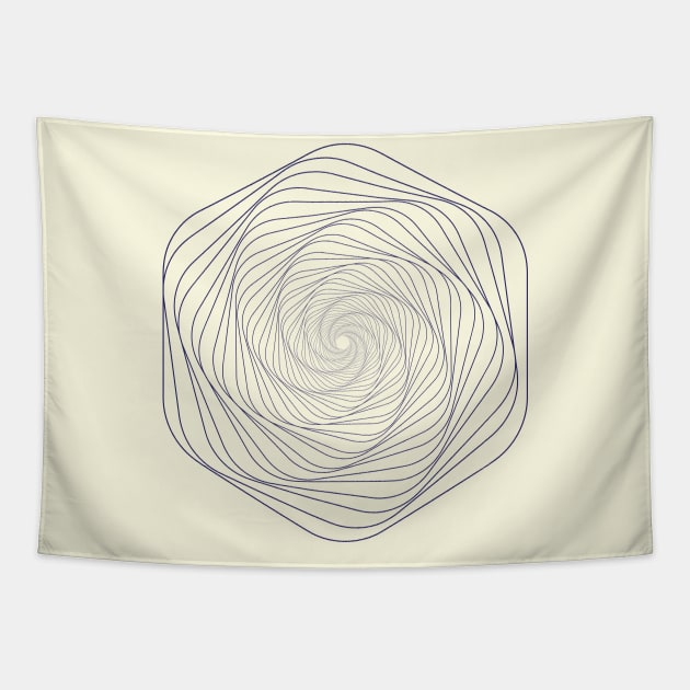 Geometric lineart minimal Tapestry by carolsalazar