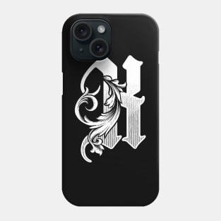 illustration of K font vintage style hand drawing design Phone Case