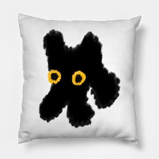 Nervous black cat Pillow