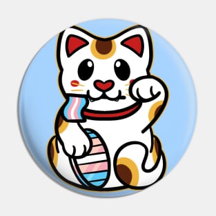 LGBTQ+ Pride Lucky Cat - Transgender Pin