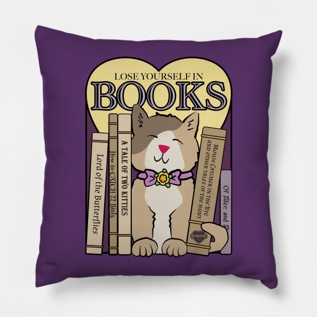 Lose Yourself in Books Pillow by Sue Cervenka