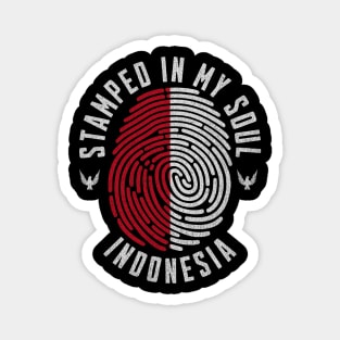 Stamped in My Soul Indonesia Flag Design Indonesian Pride Magnet