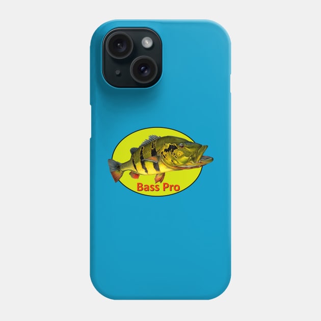 Peacock Bass Pro Phone Case by Art by Paul