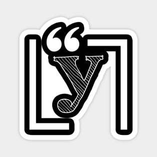 Letter Y: Monogram Initial letter y Magnet