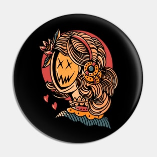 smiling girl streetwear Pin