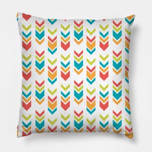 Blue Lime Tribal Arrows Pattern Indian Ethnic Pillow