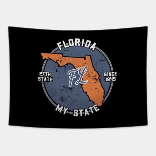 Florida My State Patriot State Tourist Gift Tapestry