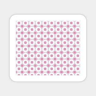 Pink and White Frame Tile Magnet