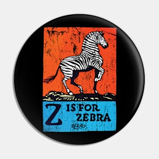 Zebra-1 Distressed Pin