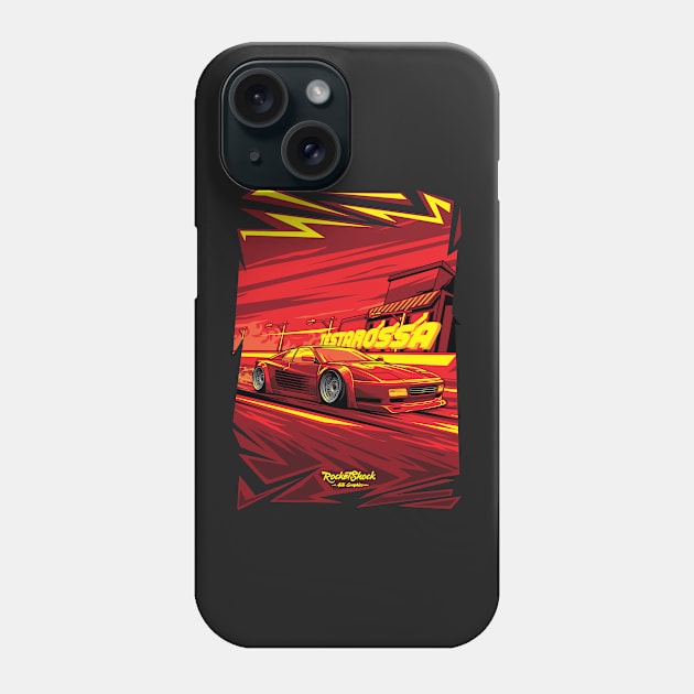 Testarossa Red theme Phone Case by ASAKDESIGNS