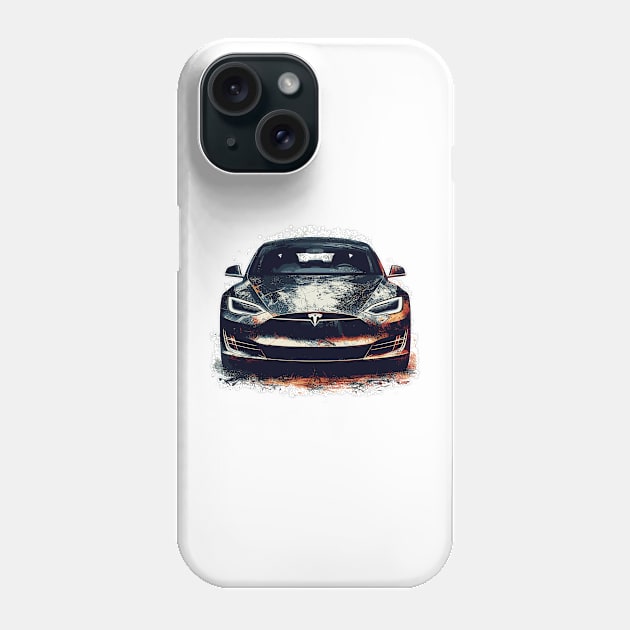 Tesla Model S Phone Case by Vehicles-Art