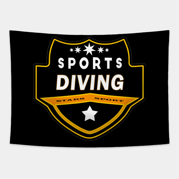 Sports Diving Tapestry by Usea Studio