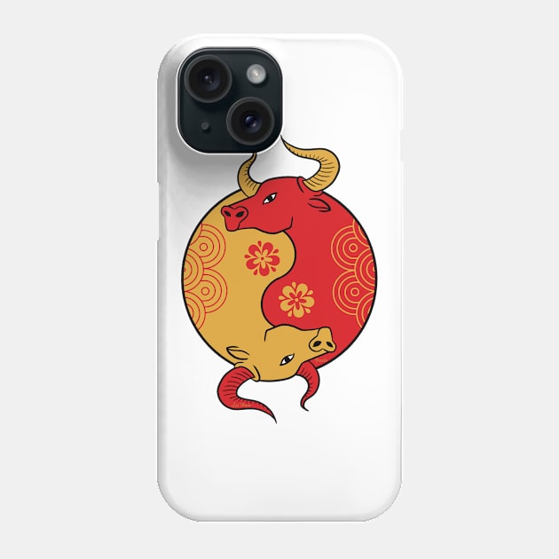 Oxen Yin Tang Phone Case by Lees Tees