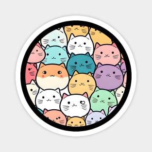 The Cat Team Cat Cute Cat Friends Magnet