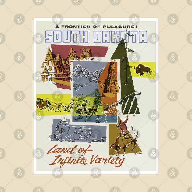 A Frontier Pleasure Vintage South Dakota Travel Design by Jarecrow 