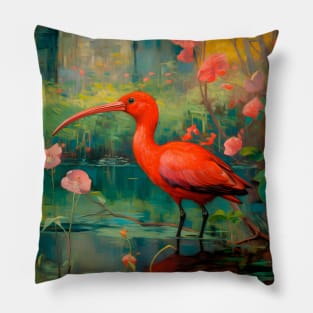 Jungle Vibes - Red Ibis II Pillow