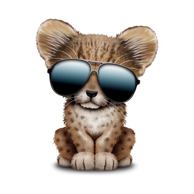 Cute Baby Cheetah Wearing Sunglasses by jeffbartels