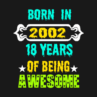 Born in 2002 18 years of being awesome T-Shirt