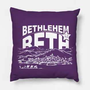 Bethlehem Beth White Pillow