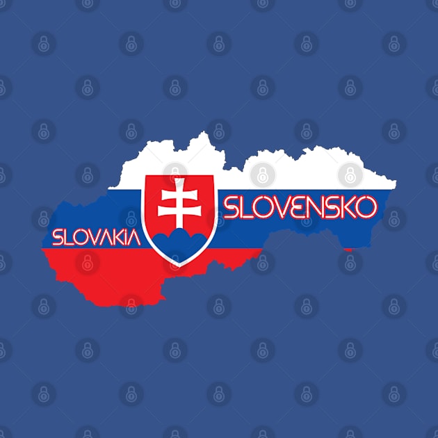 Slovakia flag & map by Travellers