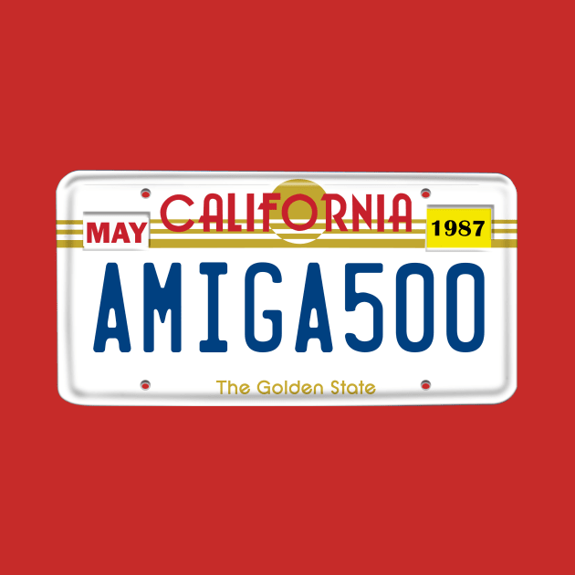 Amiga 500 License Plate by AmigaTees