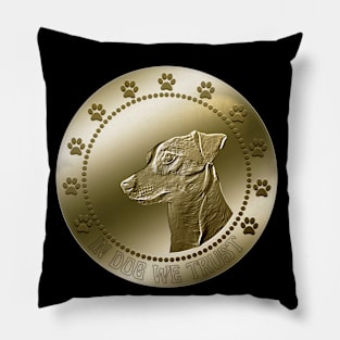 Funny Jack Russell Terrier Crypto Currency Coin Pillow