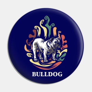 Bulldogs | Retro design for Dog Lovers Pin