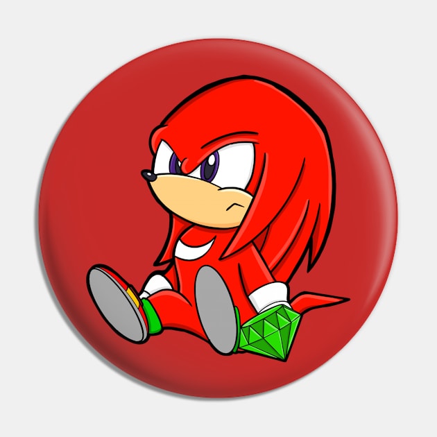 Chibi Knuckles Pin by Pastelpandabum