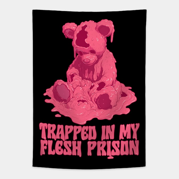 Trapped In My Flesh Prison Tapestry by DankFutura