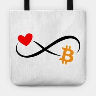 Bitcoin infitiny heart Tote