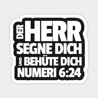 Numbers 6-24 Lord Bless You Keep You German Magnet