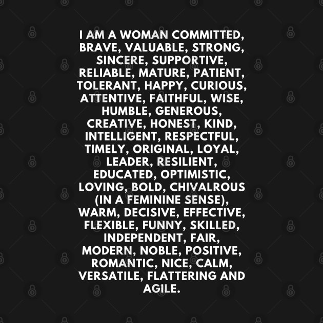 I am a woman: 50 positive affirmations by CachoGlorious