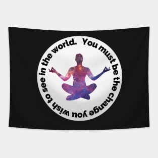 Inspirational Phrase - Mahatma Gandhi Tapestry