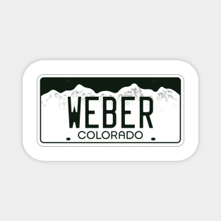 Colorado custom vanity Weber license plate Magnet