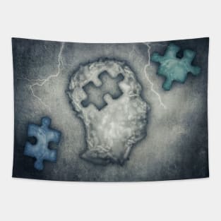 Puzzle Head Brainstorm Tapestry