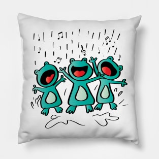 Singing Cartoon Frog Pillow