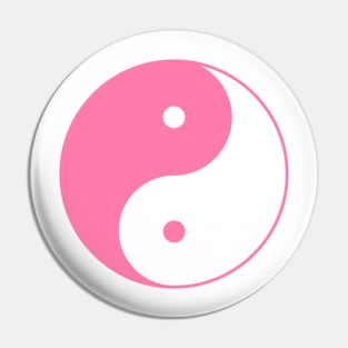 Yin Yang Pink- Ancient Chinese philosophy symbol Pin