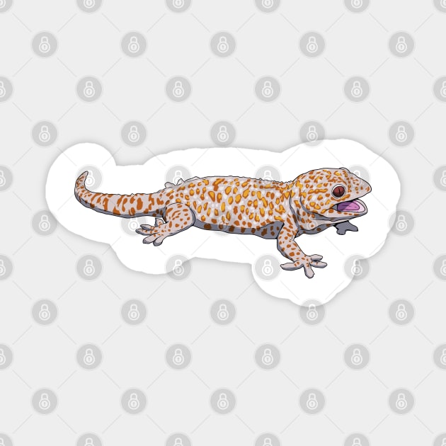 Drawing - Tokay gecko Magnet by Modern Medieval Design