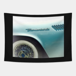 Powder Blue Thunderbird Classic Car Tapestry