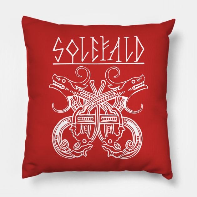 Solefald Red Pillow by Oksat