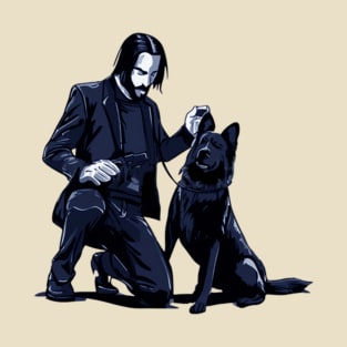 john wick with dog T-Shirt