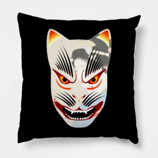 Kitsune fox mask Pillow