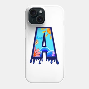 Personalized Monogram graffiti lettering capital uppercase letter A Phone Case