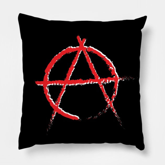 Anarchy  Symbol Pillow by Scar