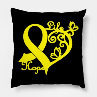 Heart awareness ribbon Pillow