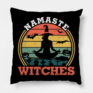 Namaste Witches Funny Yoga Lover Halloween Gift Pillow