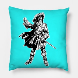 pirate captain with sword Pillow